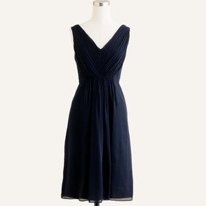 Navy blue Louisa silk chiffon J. Crew dress